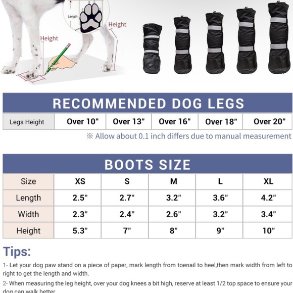 97. NWT Dog boots- knee length size M - Picture 9 of 9
